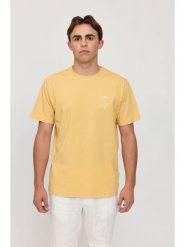 MAZINE Koszulka "Stundon" w kolorze żółtym rozmiar: XL. Żółte bezrękawniki MAZINE, xl, bez wzorów, z bawełny, bez kołnierzyka, bez ramiączek. Za 43.99 zł.