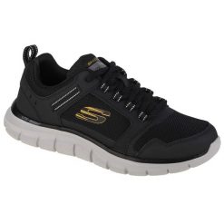 Buty sportowe Sneakersy męskie, Skechers Track-Knockhill. Zielone buty sportowe casual Skechers, bez wzorów, z materiału, bez zapięcia. W wyprzedaży za 239.00 zł.