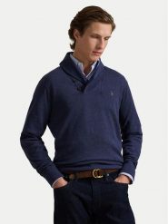Polo Ralph Lauren Sweter 710877989001 Granatowy Regular Fit. Niebieskie swetry rozpinane Polo Ralph Lauren, m, bez wzorów, z bawełny, bez kołnierzyka, bez ramiączek. Za 819.99 zł.