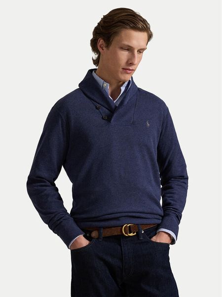 Polo Ralph Lauren Sweter 710877989001 Granatowy Regular Fit. Niebieskie swetry rozpinane Polo Ralph Lauren, m, bez wzorów, z wiskozy, bez kołnierzyka, bez ramiączek. Za 819.99 zł.