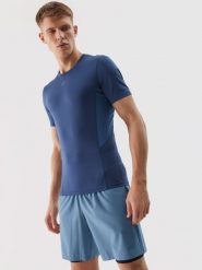 4F Spodenki treningowe z materiału z recyklingu męskie - niebieskie XXL. Niebieskie krótkie spodenki sportowe 4F, l, bez wzorów, z dzianiny. W wyprzedaży za 69.99 zł.