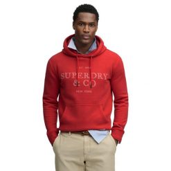 Bluza z kapturem Superdry 1954 Company. Czerwone bluzy z kapturem Superdry, m, bez wzorów, z kapturem. Za 349.55 zł.