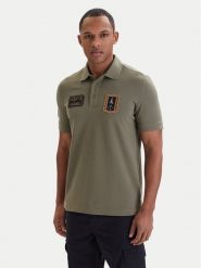 Aeronautica Militare Polo 261PO1927UP00191 Zielony Regular Fit. Zielone koszulki polo Aeronautica Militare, m, bez wzorów, z bawełny, bez kołnierzyka, bez ramiączek. Za 459.99 zł.