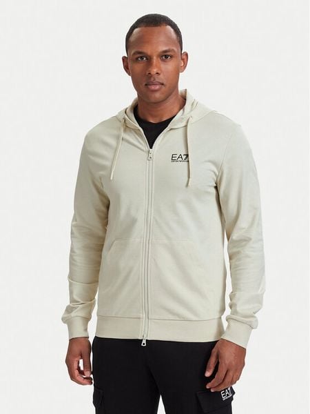EA7 Emporio Armani Bluza 7M000568 AF13512 U1079 Beżowy jasny Regular Fit. Brązowe bluzy EA7 Emporio Armani, l, bez wzorów, z bawełny, bez kaptura. Za 564.99 zł.