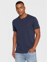Polo Ralph Lauren T-Shirt 710671438282 Granatowy Slim Fit. Niebieskie koszulki polo Polo Ralph Lauren, m, bez wzorów, z bawełny, bez kołnierzyka, bez ramiączek. Za 219.99 zł.