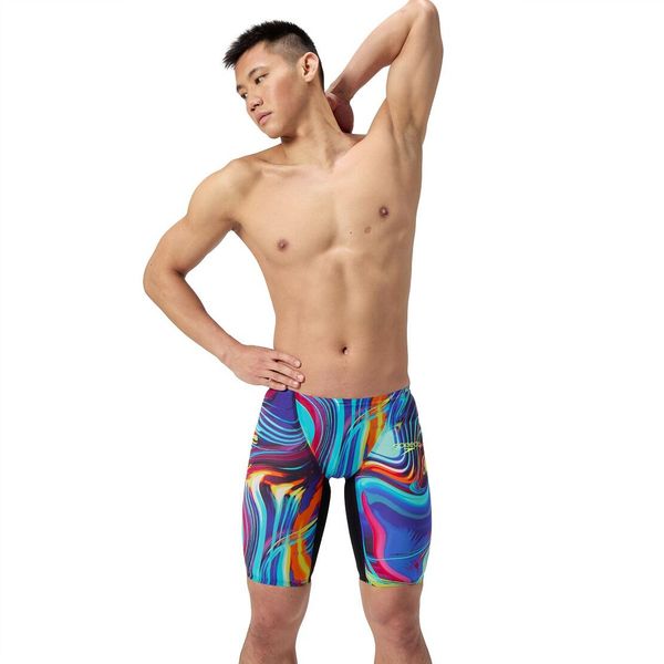 Strój startowy pływacki męski Speedo Fastskin Lzr Pure Valor 2.0. Niebieskie odzież kompresyjna Speedo, m, bez wzorów, z materiału, do pływania. Za 961.98 zł.