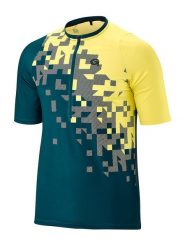 Gonso Koszulka kolarska "Garzolet" w kolorze granatowo-żółtym rozmiar: S. Niebieskie t-shirty sportowe Gonso, bez wzorów, z materiału, bez ramiączek, rowerowe. Za 165.71 zł.