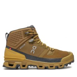 Trekkingi On. Zielone botki sznurowane On, bez wzorów, bez obcasa, bez zapięcia. Za 999.99 zł.