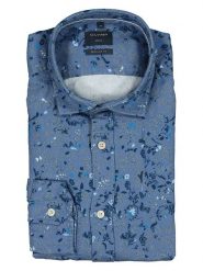 OLYMP Koszula "039" - Regular fit - w kolorze niebieskim rozmiar: M. Niebieskie koszule Olymp, m, bez wzorów, z bawełny, bez kołnierzyka, bez ramiączek. Za 121.95 zł.