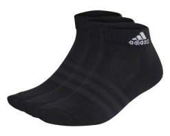 Skarpety stopki unisex Adidas 3 pary. Czarne skarpety Adidas, bez wzorów, z bawełny. Za 45.00 zł.