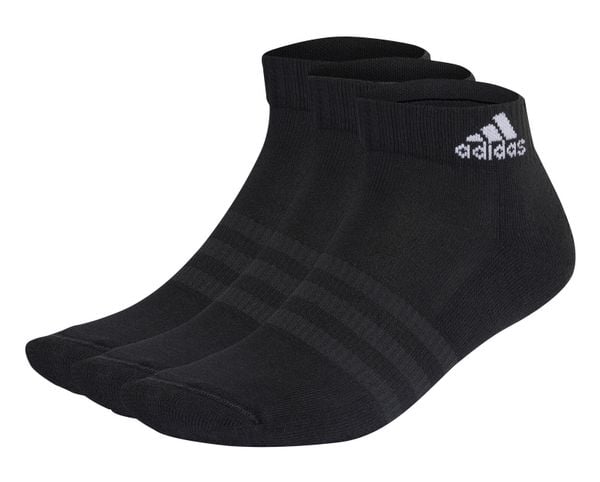 Skarpety stopki unisex Adidas 3 pary. Czarne skarpety Adidas, bez wzorów, z bawełny. Za 45.00 zł.