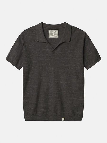 COLOURS & SONS Koszulka polo w kolorze czarnym rozmiar: L. Czarne koszulki polo COLOURS & SONS, l, bez wzorów, bez kołnierzyka, bez ramiączek. Za 183.59 zł.