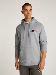 TOMMY JEANS Bluza w kolorze szarym rozmiar: XL. Szare bluzy Tommy Jeans, xl, bez wzorów, z bawełny, z kapturem. Za 247.69 zł.