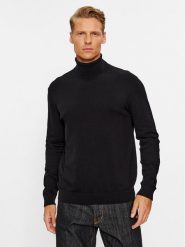 United Colors Of Benetton Golf 10CVU2519 Czarny Regular Fit. Czarne golfy United Colors Of Benetton, l, bez wzorów, z bawełny, bez kołnierzyka, bez ramiączek. Za 129.99 zł.