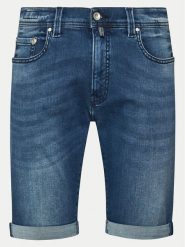 Pierre Cardin Szorty jeansowe 34520/000/8128 Granatowy Modern Fit. Niebieskie szorty Pierre Cardin, m, bez wzorów, z bawełny. Za 279.99 zł.