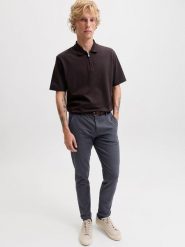 Jack & Jones Spodnie chino "Pstmarco" w kolorze granatowym rozmiar: W30/L34. Niebieskie eleganckie spodnie Jack & Jones, l, ze skóry. Za 169.95 zł.