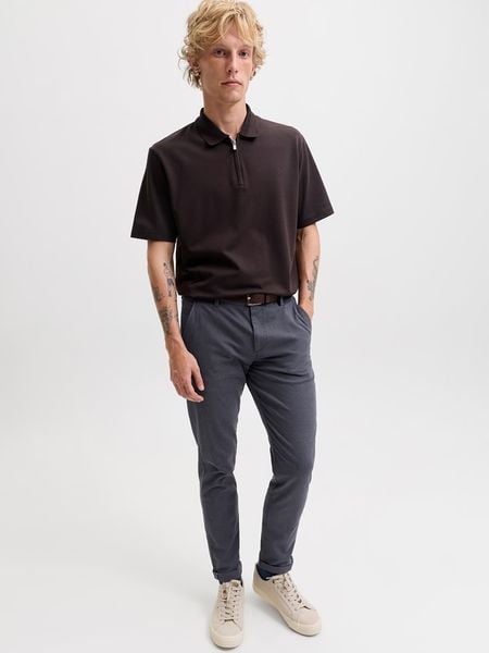 Jack & Jones Spodnie chino "Pstmarco" w kolorze granatowym rozmiar: W36/L34. Niebieskie eleganckie spodnie Jack & Jones, l, ze skóry. Za 169.95 zł.