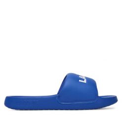 Klapki Lacoste. Niebieskie klapki LACOSTE. Za 169.99 zł.