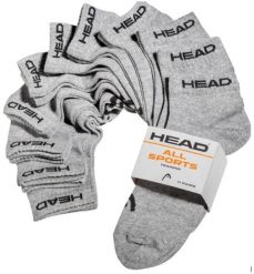 Skarpety Head Elements Sneaker 11 par Melange Grey 43-46. Szare skarpetki sportowe Head, bez wzorów, z bawełny. Za 167.99 zł.