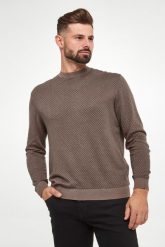 Sweter męski z jedwabiem ARMANI EXCHANGE. Swetry nierozpinane Armani Exchange, m, bez wzorów, bez kołnierzyka, bez ramiączek. W wyprzedaży za 317.40 zł.