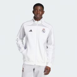 Bluza dresowa Real Madrid UBP Doubleknit. Białe bluzy Adidas, l, bez wzorów, z dresówki, bez kaptura. Za 362.00 zł.