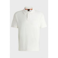 Koszulka Polo męska BOSS Pe Towel Natural relaxed fit biała (50511083-106). Białe t-shirty sportowe Boss, bez wzorów, bez ramiączek. Za 249.00 zł.
