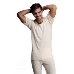 Podkoszulek turystyczny męski Woolona z krótkim rękawem 100% Merino. Białe podkoszulki WOOLONA, m, bez wzorów, bez ramiączek. W wyprzedaży za 155.00 zł.