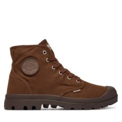 Trapery Palladium. Brązowe trapery Palladium, bez zapięcia. Za 399.99 zł.