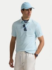Polo Ralph Lauren Polo 710969626002 Błękitny Custom Slim Fit. Niebieskie koszulki polo Polo Ralph Lauren, m, bez wzorów, z bawełny, bez kołnierzyka, bez ramiączek. Za 459.99 zł.