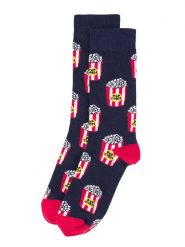 Happy Socks Skarpety antypoślizgowe "Popcorn" w kolorze granatowo-czerwonym rozmiar: 41-46. Czerwone skarpety Happy Socks, bez wzorów, prążkowane. Za 33.95 zł.