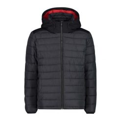 Kurtka Męska Zimowa 32K3187 OCIEPLANA Szara. Czarne kurtki CMP, na zimę, l, bez wzorów, bez kaptura. W wyprzedaży za 419.99 zł.