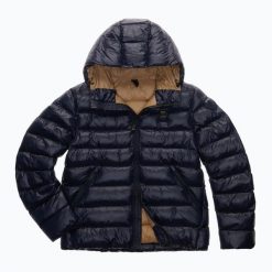 Kurtka męska Blauer USA Adams. Niebieskie kurtki Blauer, l, bez wzorów, z materiału, bez kaptura. Za 1,439.00 zł.