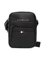 Tommy Hilfiger Saszetka Essential Pu Mini Reporter AM0AM09504 Czarny. Czarne saszetki i nerki Tommy Hilfiger, bez wzorów, ze skóry, bez dodatków. Za 209.99 zł.