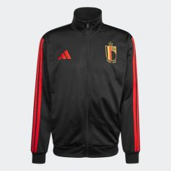 Kurtka dresowa piłkarska ADIDAS Belgia. Kurtki Adidas, xl, bez wzorów, z dresówki, bez kaptura. Za 339.99 zł.