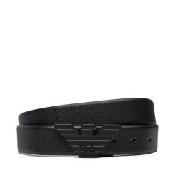 Pasek Męski Emporio Armani. Czarne paski Emporio Armani, bez wzorów. Za 529.99 zł.
