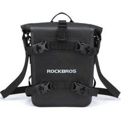 Wodoodporna torba motocyklowa na gmole (Crash Bar) / torba boczna ROCKBROS 5L. Czarne torby na ramię ROCKBROS, bez wzorów, z materiału, na ramię, bez dodatków. Za 120.99 zł.