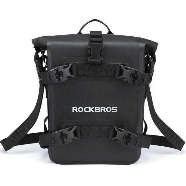 Wodoodporna torba motocyklowa na gmole (Crash Bar) / torba boczna ROCKBROS 5L. Czarne torby na ramię ROCKBROS, bez wzorów, z materiału, na ramię, bez dodatków. Za 120.99 zł.