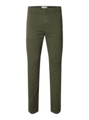 SELECTED HOMME Spodnie chino w kolorze khaki rozmiar: W31/L34. Brązowe eleganckie spodnie Selected Homme, l, z bawełny. Za 97.28 zł.