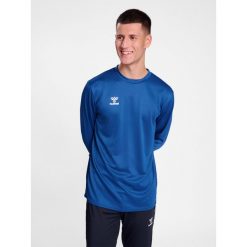 Bluza sportowa hmlESSENTIAL SWEATSHIRT. Niebieskie bluzy bez kaptura Hummel, s, bez wzorów, bez kaptura. Za 100.00 zł.