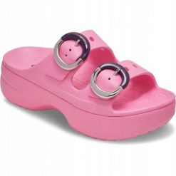 Sandały Dla Dorosłych Crocs Saturday Platform Dipped Buckle Sandal. Brązowe sandały Crocs, z materiału, bez zapięcia. Za 289.99 zł.