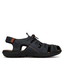 Sandały Rieker. Czarne sandały Rieker, bez zapięcia. Za 349.99 zł.