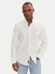 Tommy Jeans Koszula DM0DM21298 Biały Regular Fit. Białe koszule Tommy Jeans, m, bez wzorów, z bawełny, bez kołnierzyka, bez ramiączek. Za 239.99 zł.