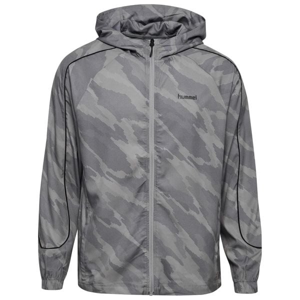 Kurtka z dresu Hummel AOP Hybrid. Szare kurtki Hummel, l, bez wzorów, z dresówki, bez kaptura. Za 367.00 zł.