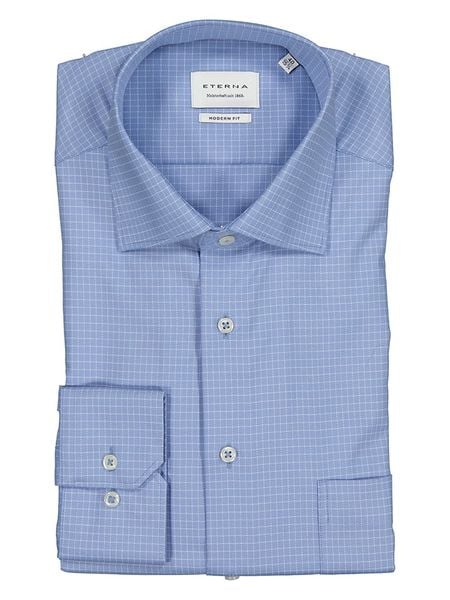 Eterna Koszula - Modern fit - w kolorze niebiesko-białym rozmiar: 48. Białe koszule Eterna, bez wzorów, z bawełny, bez kołnierzyka, bez ramiączek. Za 104.89 zł.
