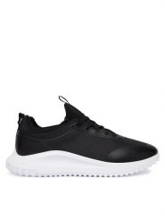 Calvin Klein Sneakersy Eva Runner Laceup Sock Mat Mix YM0YM01443 Czarny. Czarne buty sportowe casual CALVIN KLEIN, bez wzorów, z materiału, bez zapięcia. Za 449.99 zł.