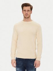 Blend Sweter 20717701 Beżowy Regular Fit. Brązowe swetry rozpinane Blend, l, bez wzorów, z bawełny, bez kołnierzyka, bez ramiączek. Za 139.99 zł.
