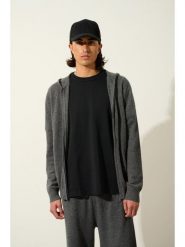 AUTHENTIC CASHMERE Kaszmirowy kardigan "Neurre" w kolorze antracytowym rozmiar: XL. Czarne swetry rozpinane AUTHENTIC CASHMERE, xl, bez wzorów, z kaszmiru, bez kołnierzyka, bez ramiączek. Za 456.99 zł.