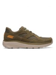 Clarks Skórzane sneakersy "Chart Lite" w kolorze oliwkowym rozmiar: 41. Brązowe buty sportowe casual Clarks, bez wzorów, ze skóry, bez zapięcia. Za 298.95 zł.