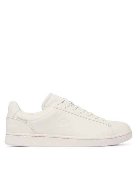 Lacoste Sneakersy Carnaby Shield 52SMA0053 Kremowy. Białe buty sportowe casual LACOSTE, bez wzorów, ze skóry, bez zapięcia. Za 579.99 zł.