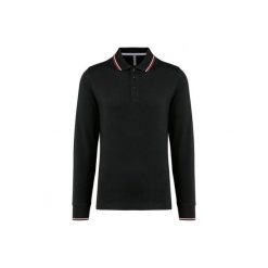 Koszulka polo pique z długim rękawem Kariban. Czarne koszulki polo KARIBAN, m, bez wzorów, bez kołnierzyka, bez ramiączek. Za 151.50 zł.